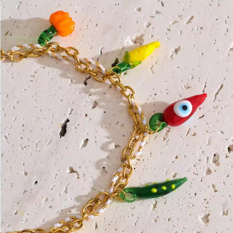 Fruit Charm Necklace