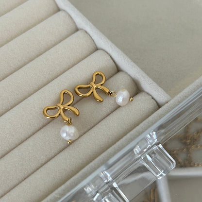 Pearl Bow Studs