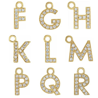 Zircon Alphabet Charm