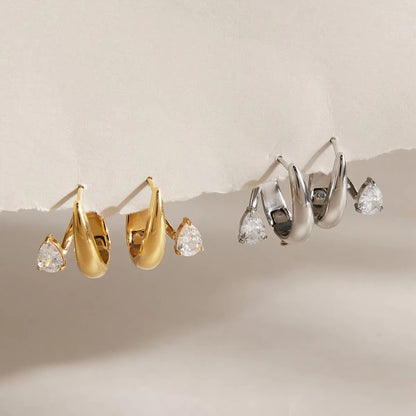 Eve Pear Hoops
