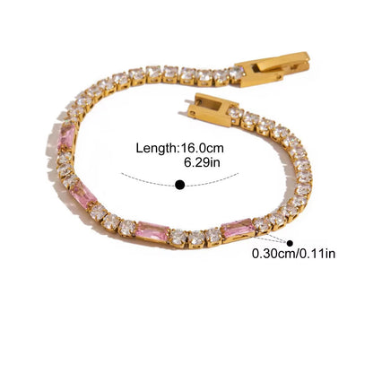 Pink Tennis Bracelet