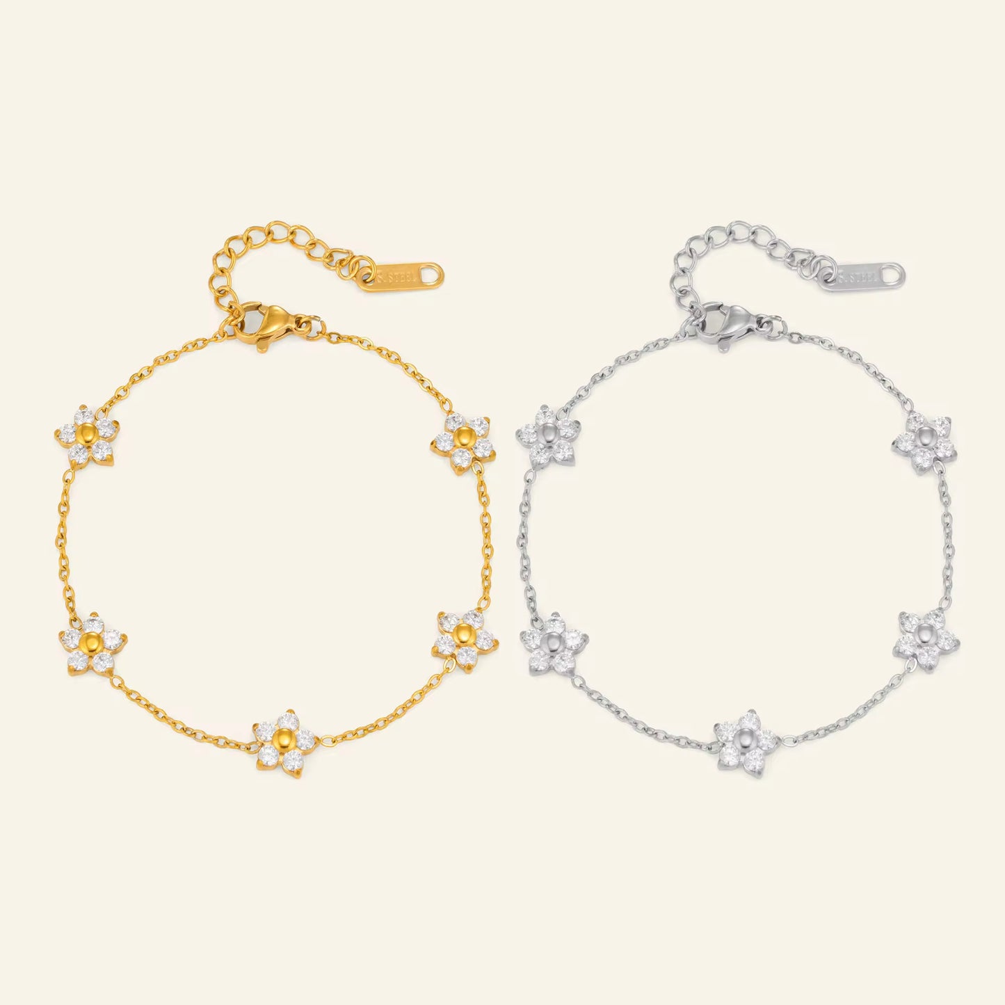 Flower CZ Bracelet