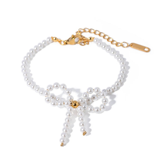 Pearl Bow Bracelet