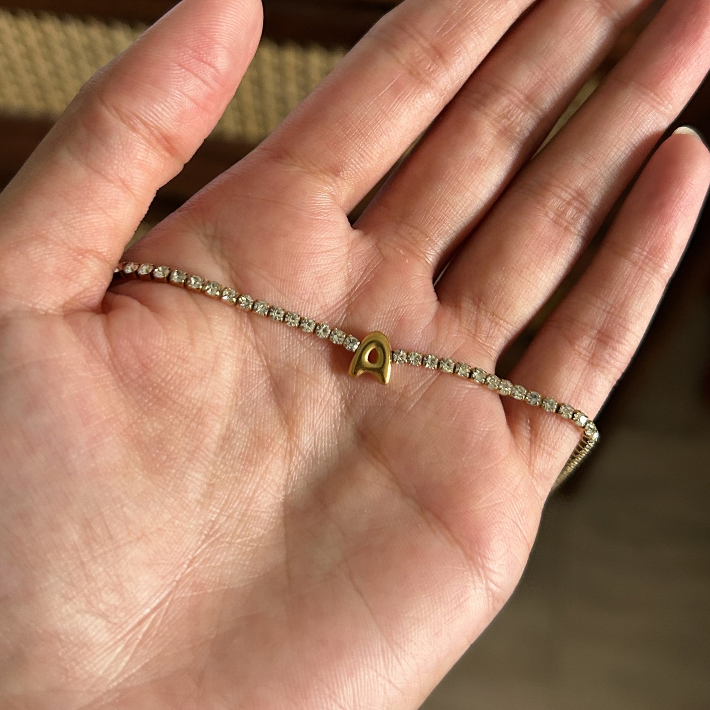 Initial Tennis Bracelet