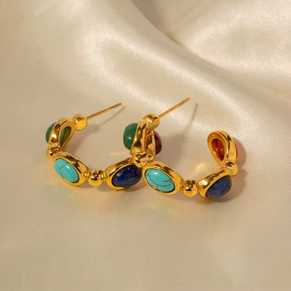 Multi Gem Earrings