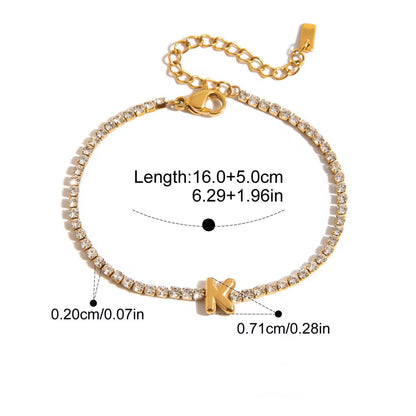 Initial Tennis Bracelet