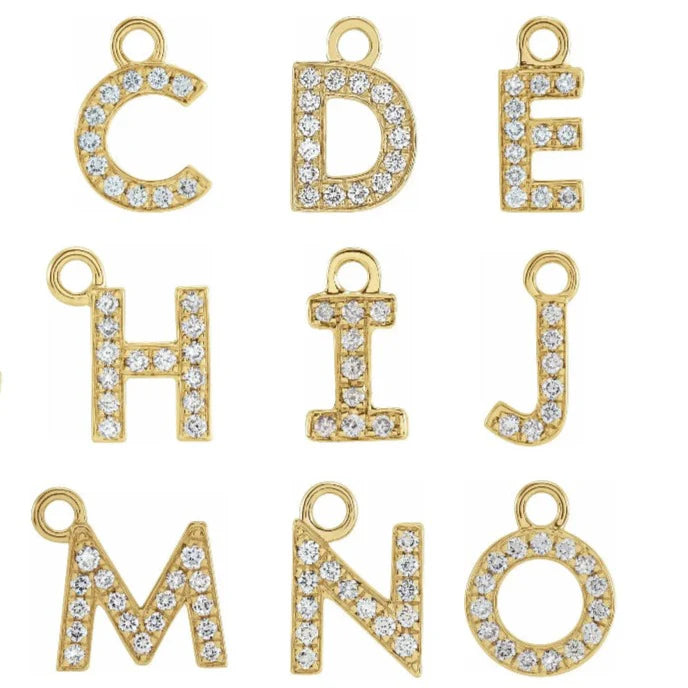 Zircon Alphabet Charm