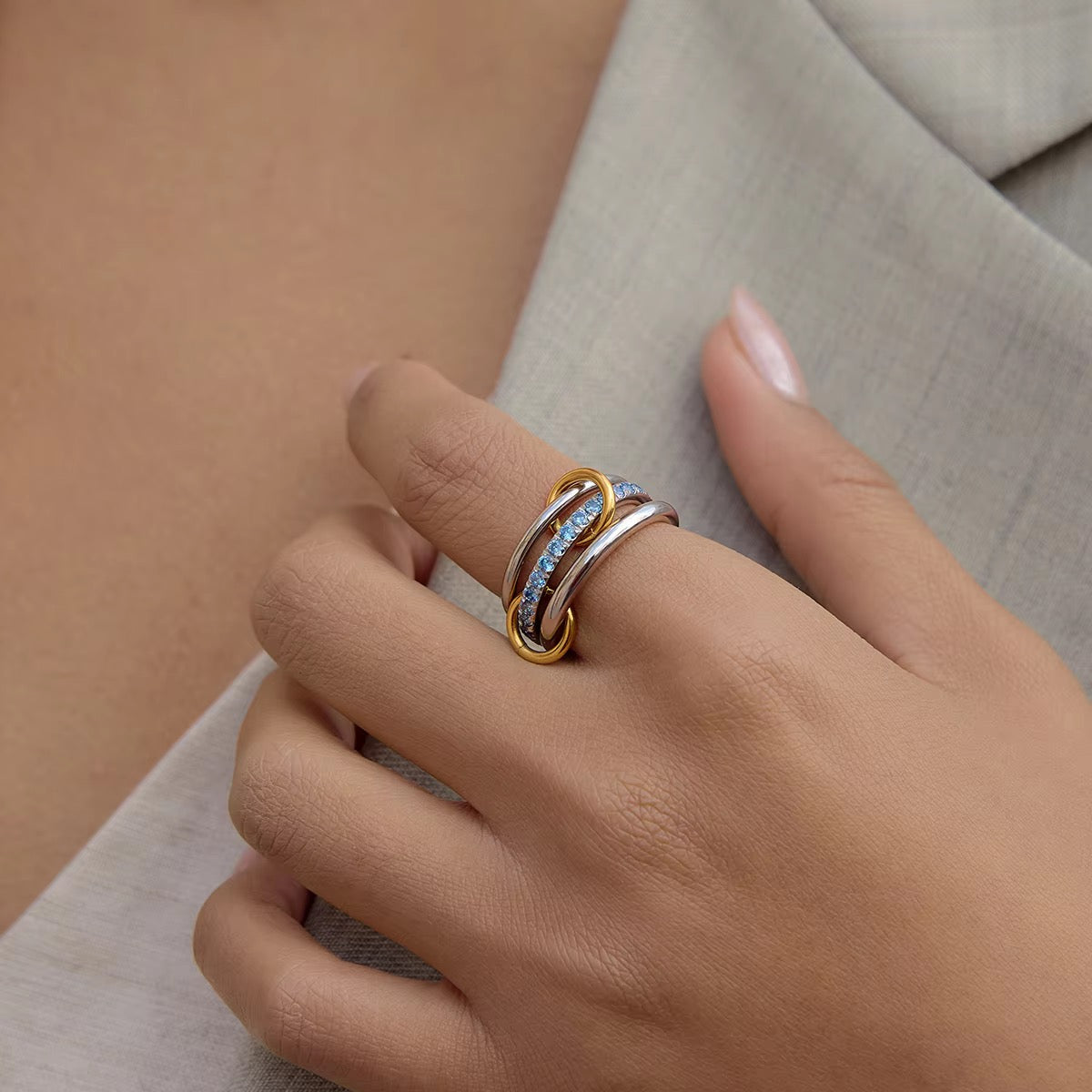 Multilayer Blue Ring