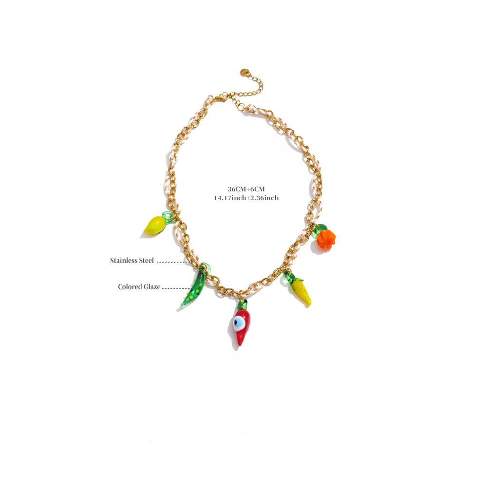Fruit Charm Necklace