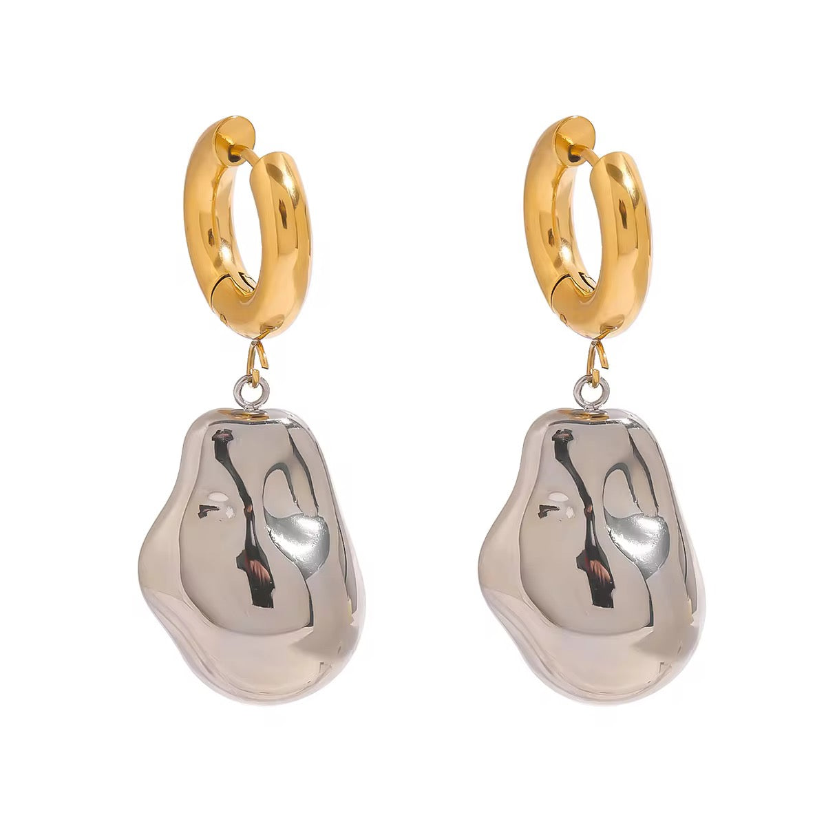 Baroque Steel Earrings