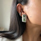 Oversized Rectangle Studs-Silver