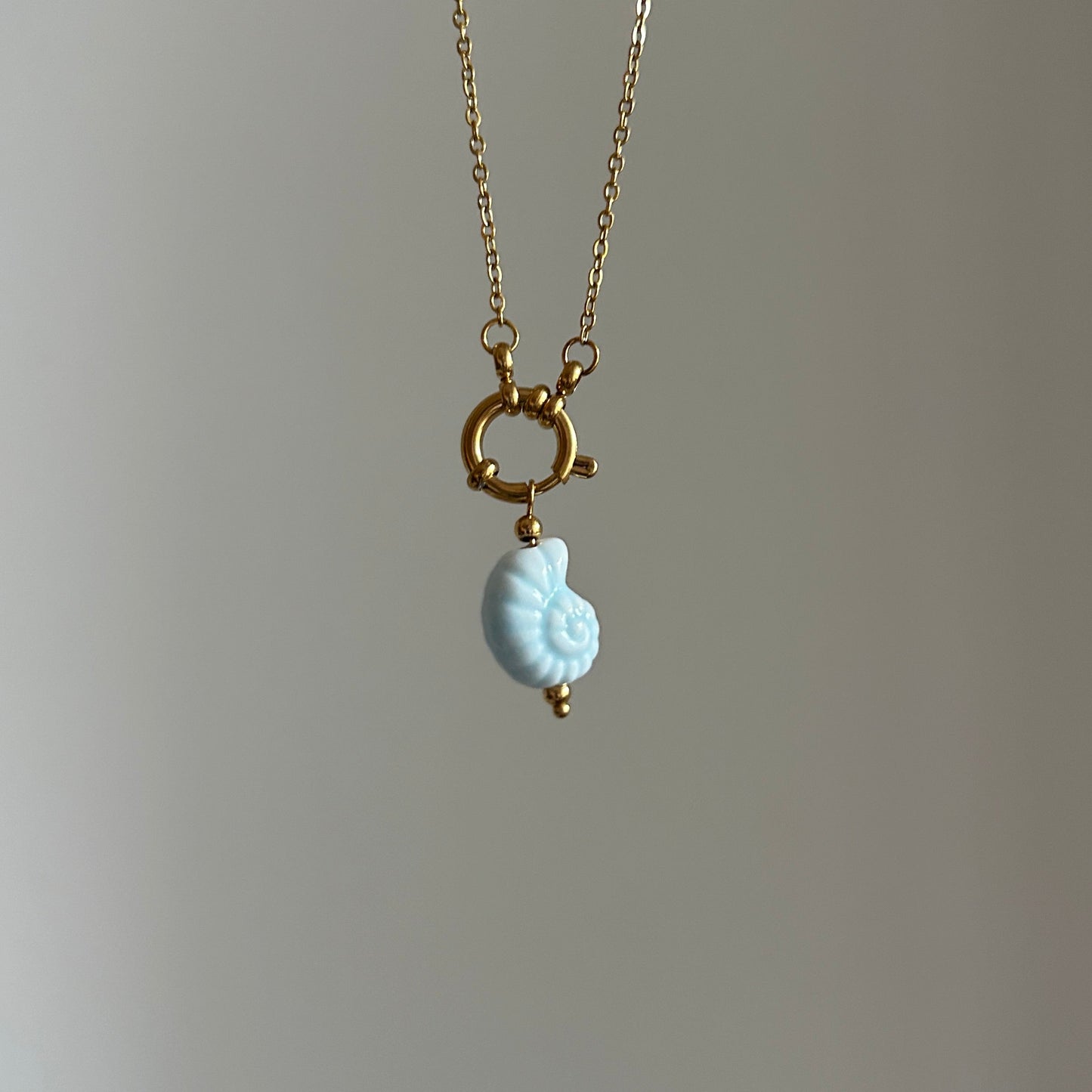 Blue Ammonite Charm