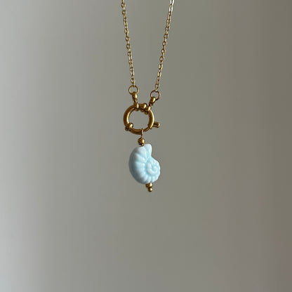 Blue Ammonite Charm