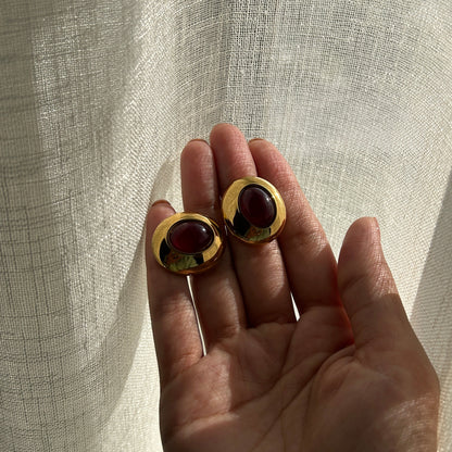Burgundy Studs