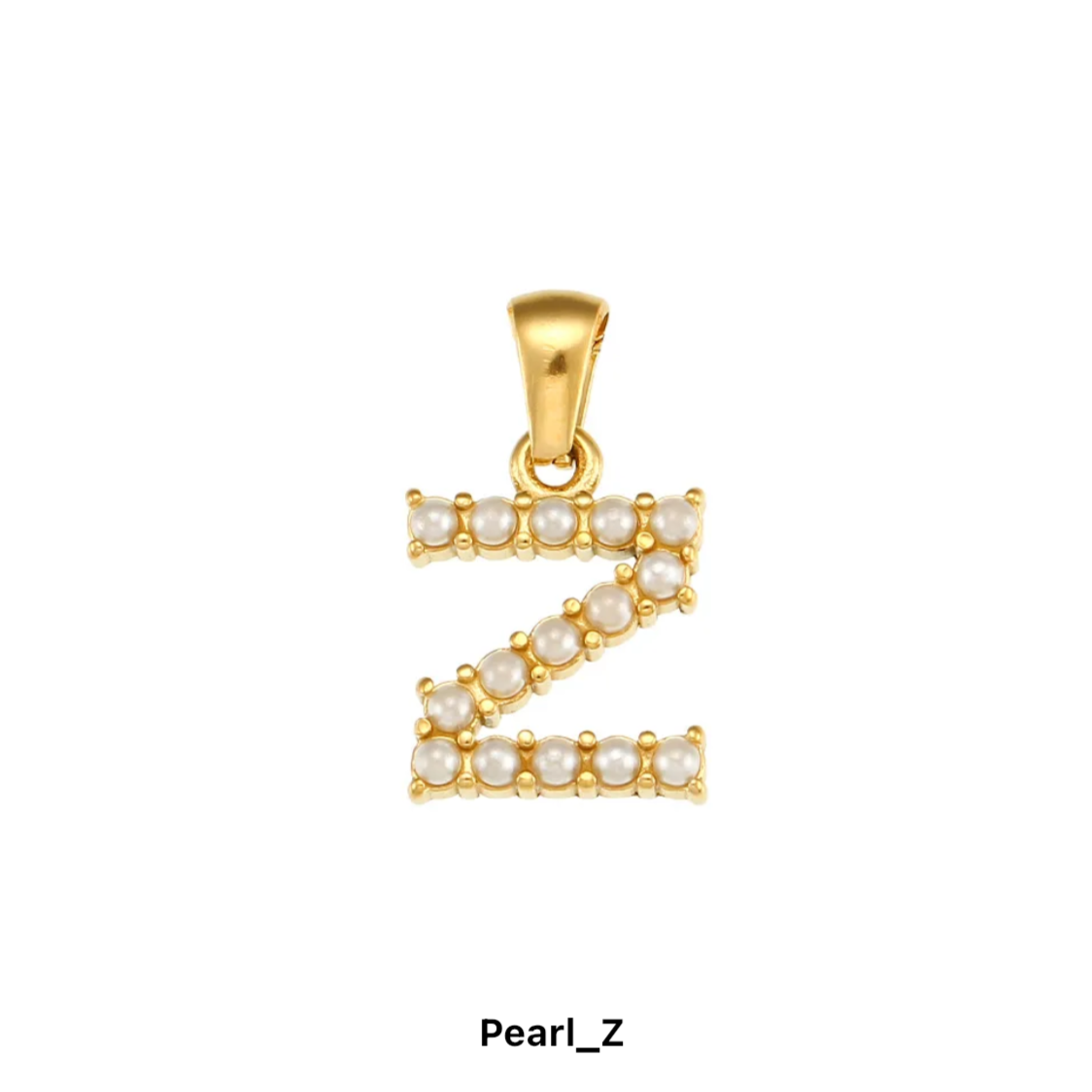 Pearl Alphabet Charm