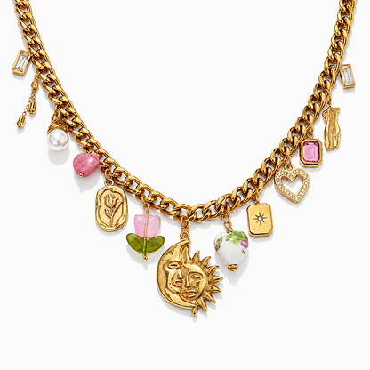 Pink Charm Necklace
