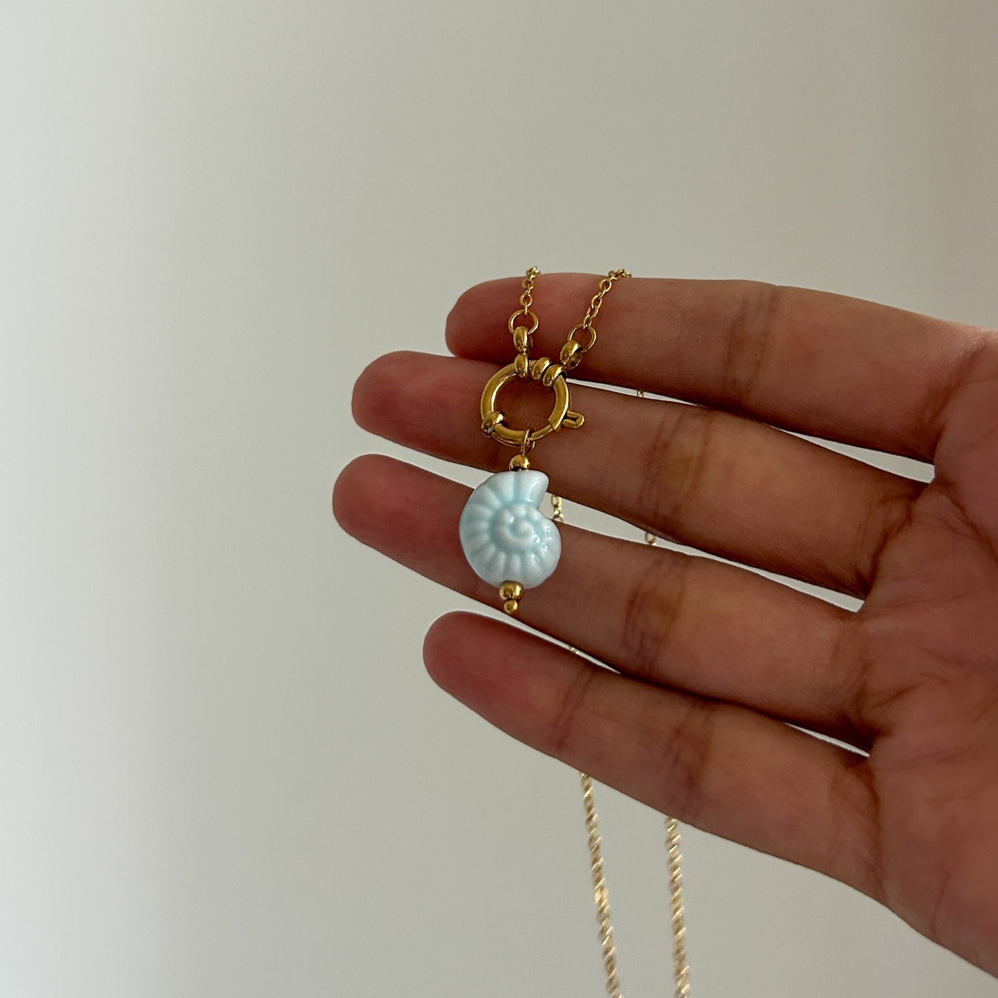 Blue Ammonite Charm
