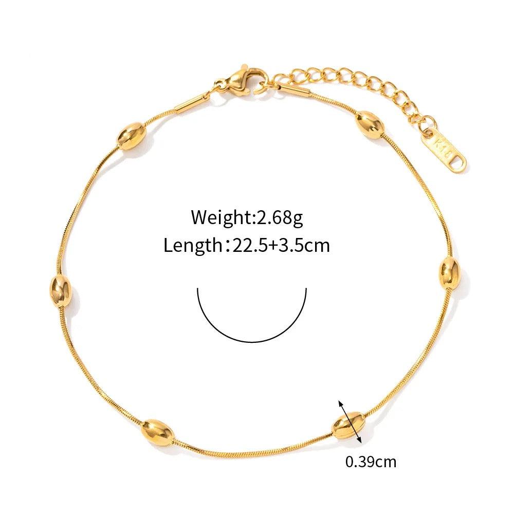 Gold Beads Anklet