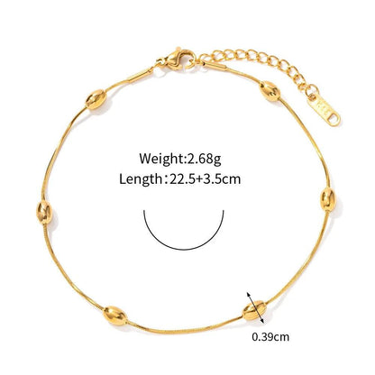 Gold Beads Anklet