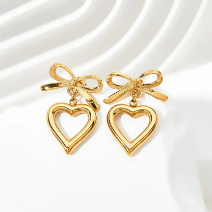 Heart Bow Earrings