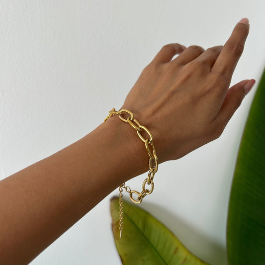 Big Link Multi Charm Bracelet