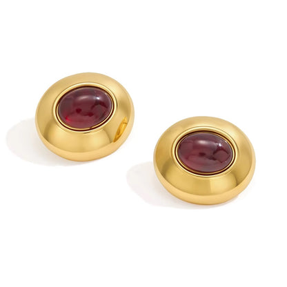 Burgundy Studs