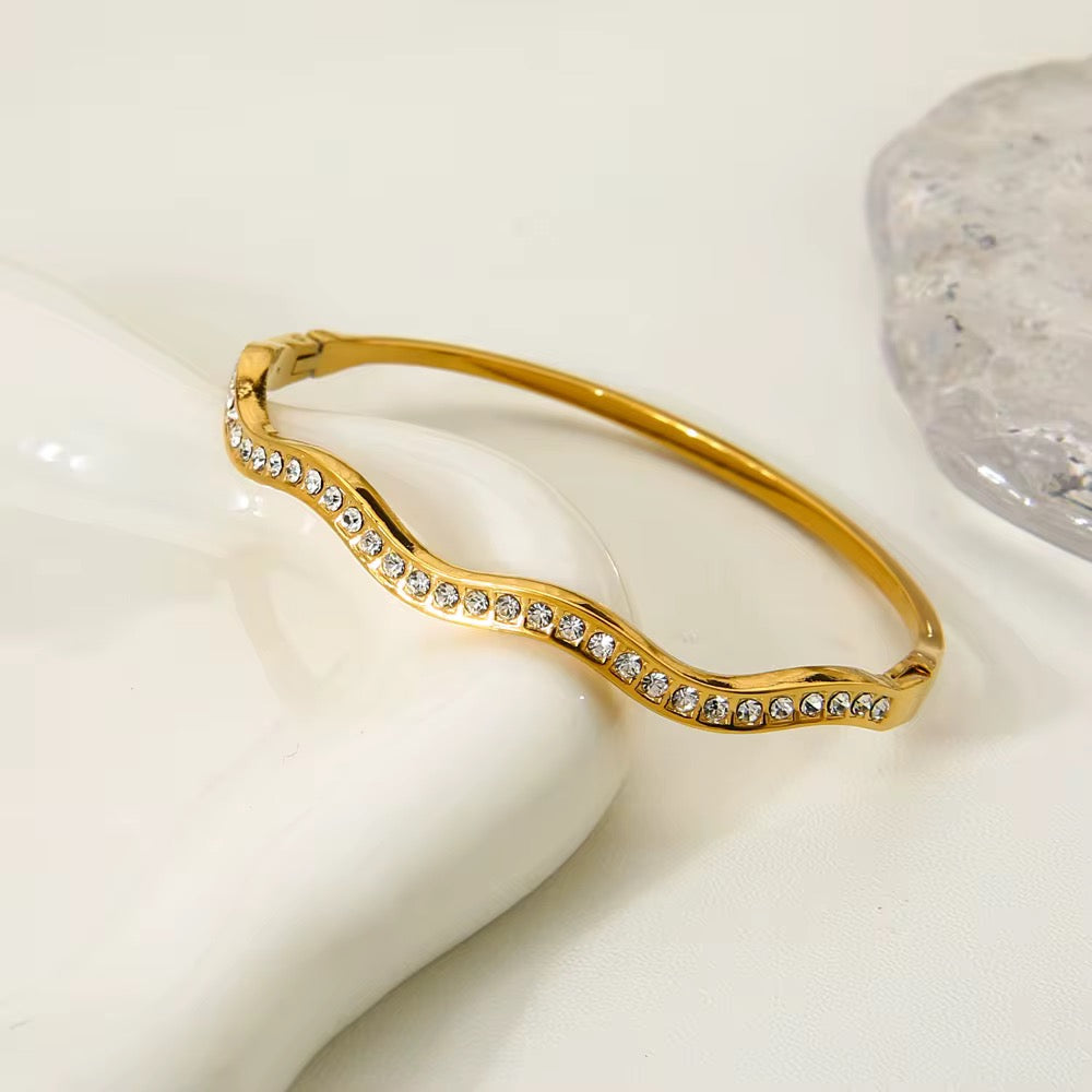 Curvy Studded Bangle