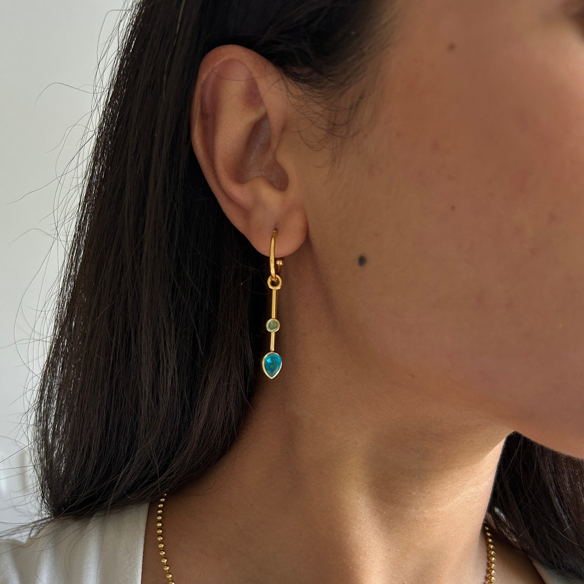Blue Tassel Earrings