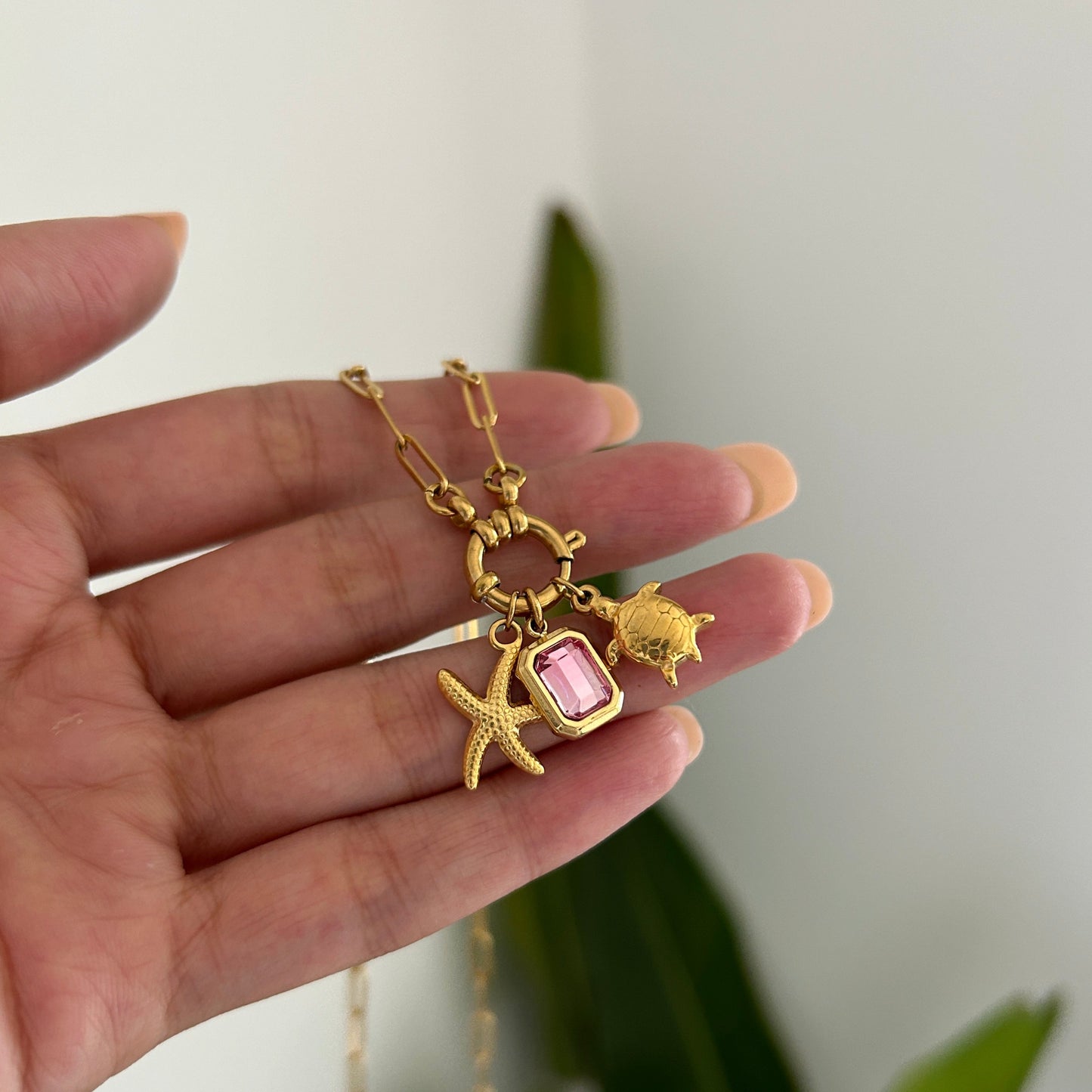 Bezel Stone Charm