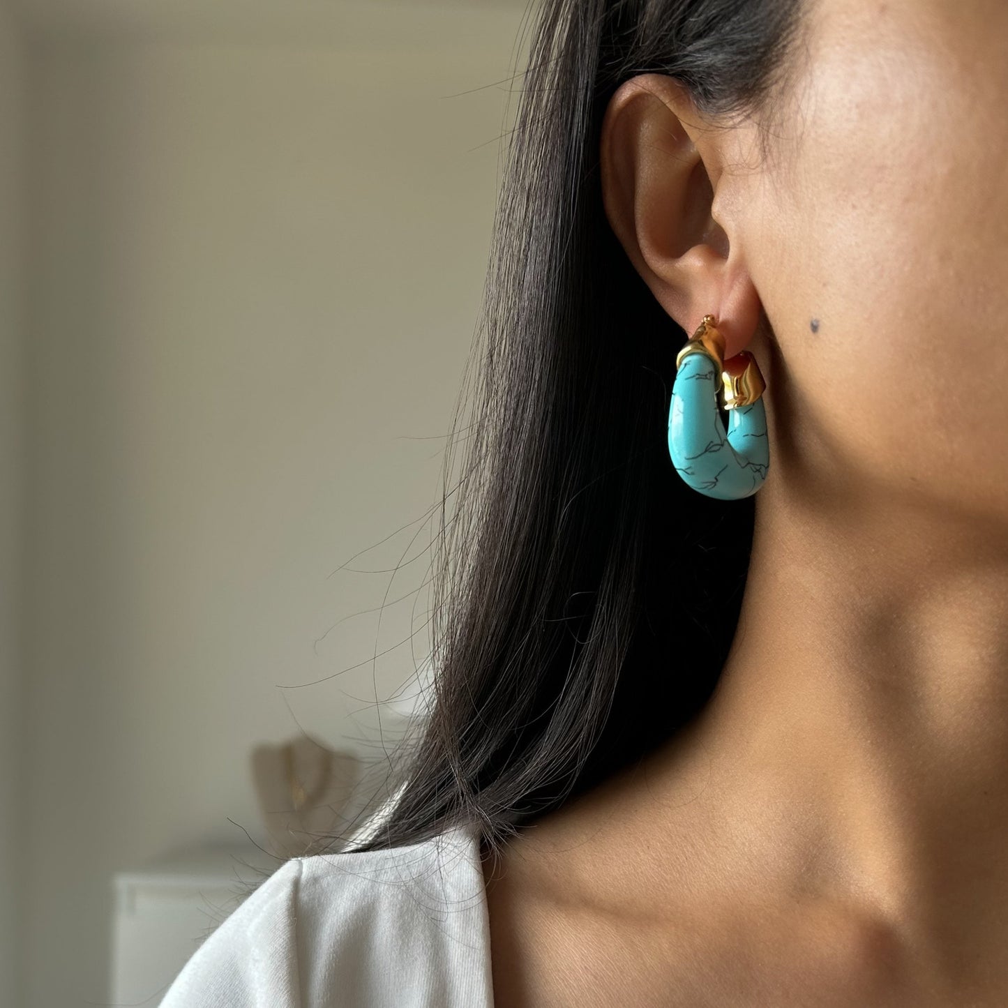 Lucy Hoops- Turquoise