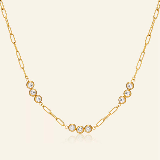 Zirconia Paperclip Chain