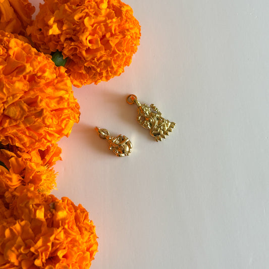 Goddess Lakshmi and Lord Ganesha gold pendants