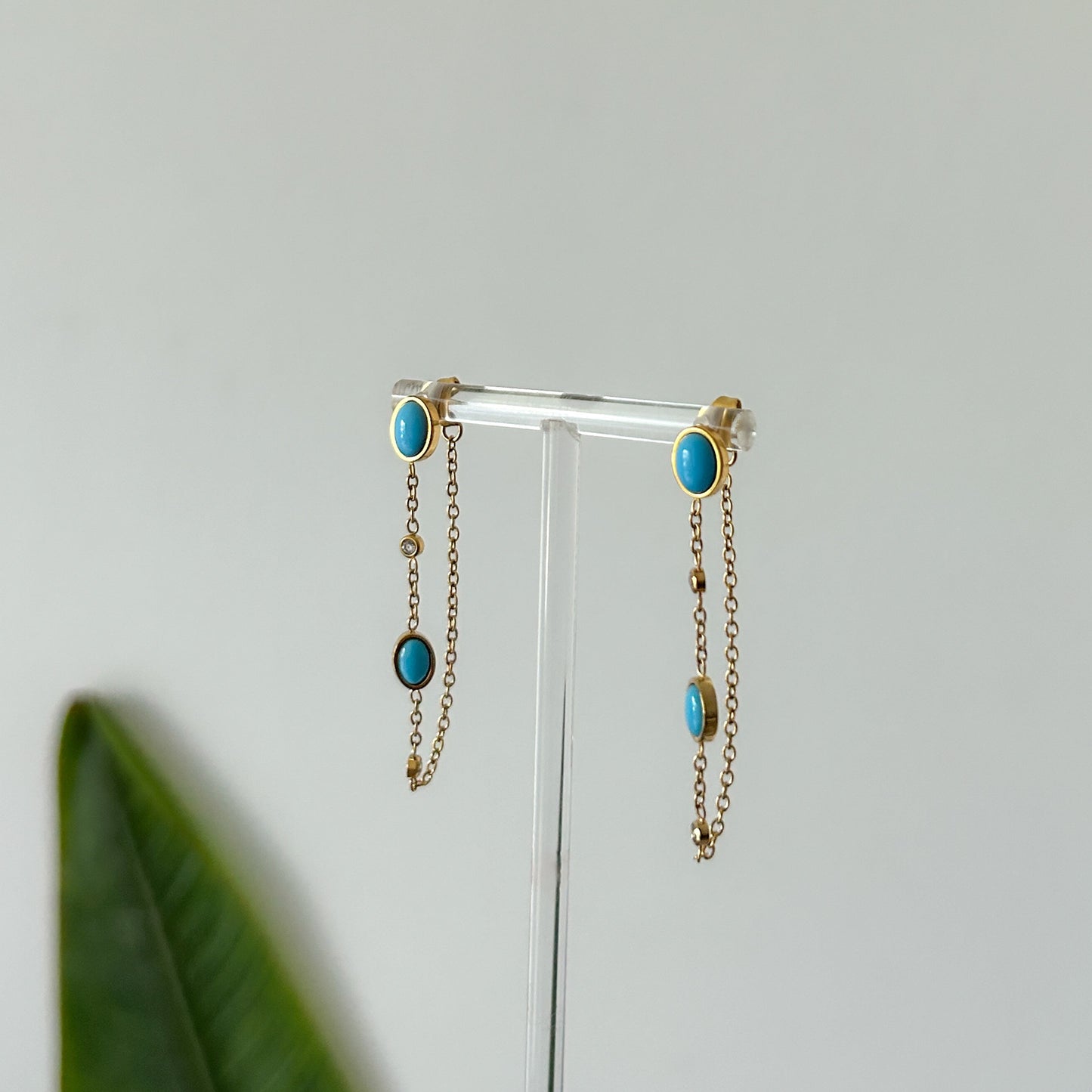 Turquoise Chain Earrings