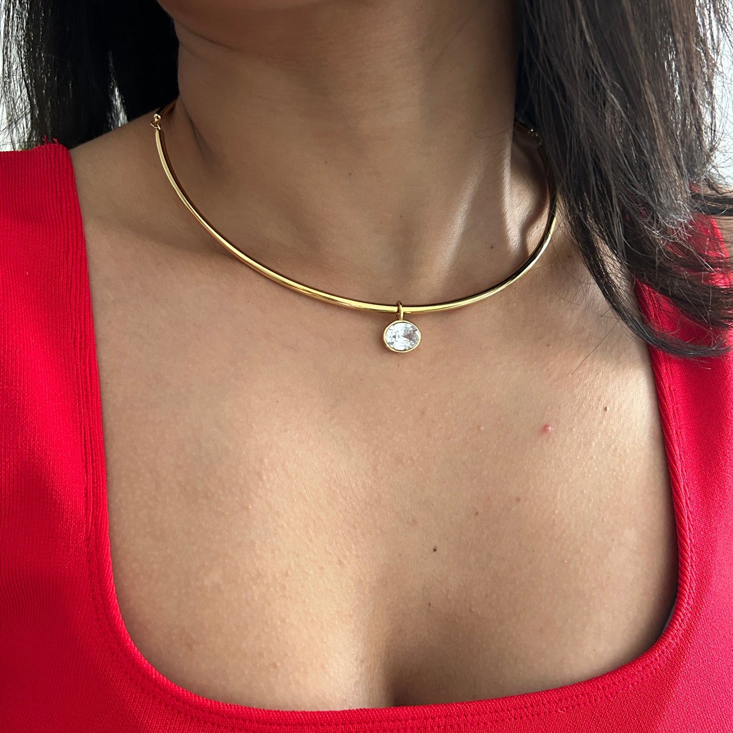 Bezel Collar Necklace