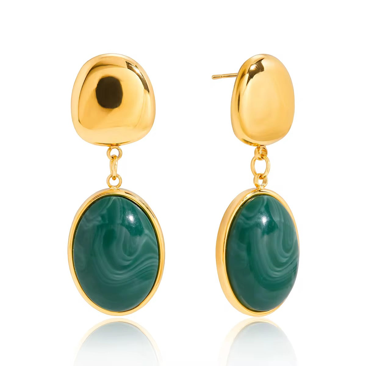 Green Gemstone Earrings