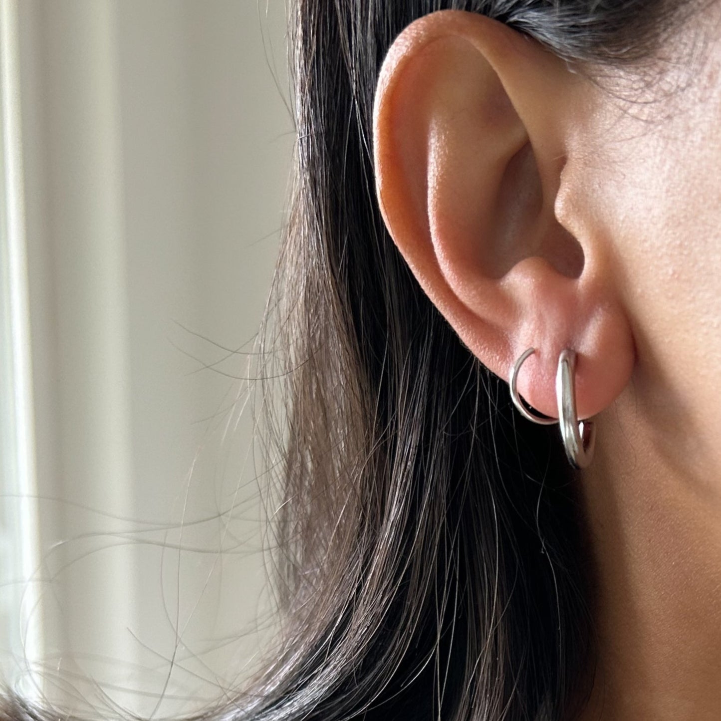 Spiral Earrings-Silver
