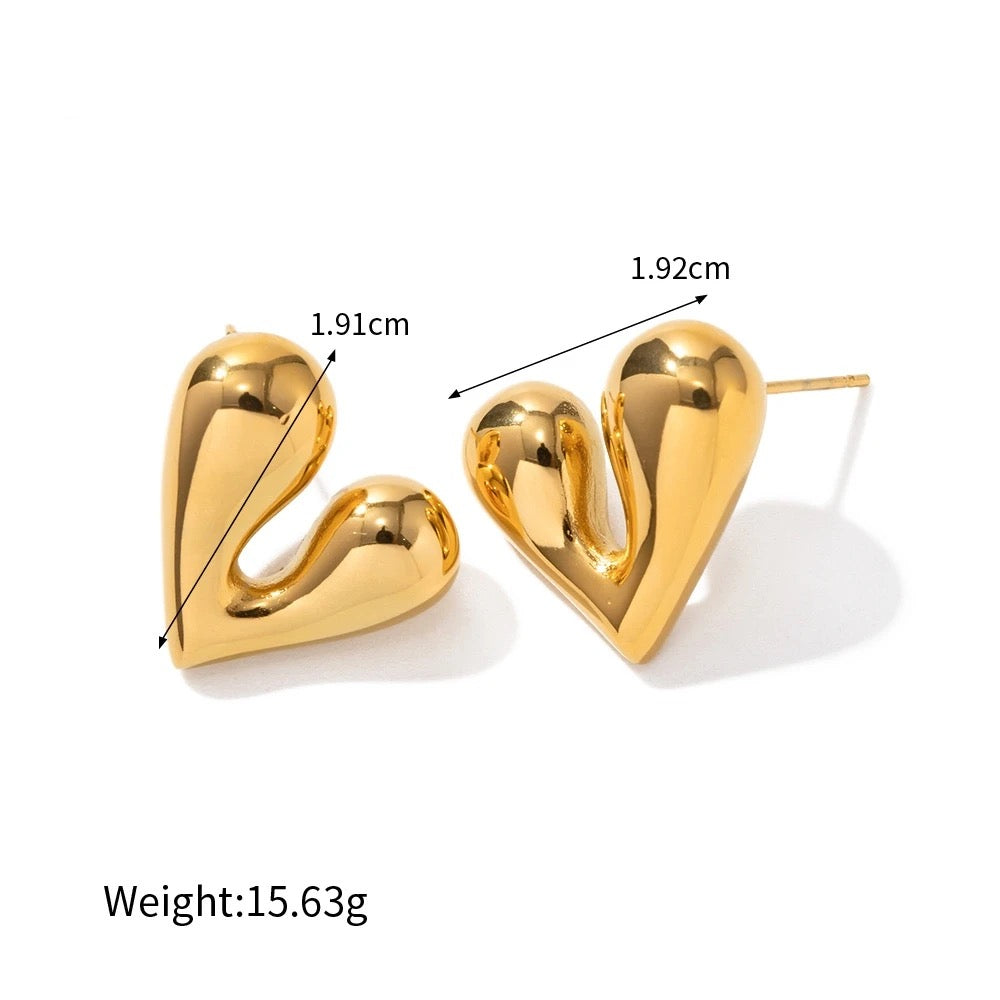 Broken Heart Studs