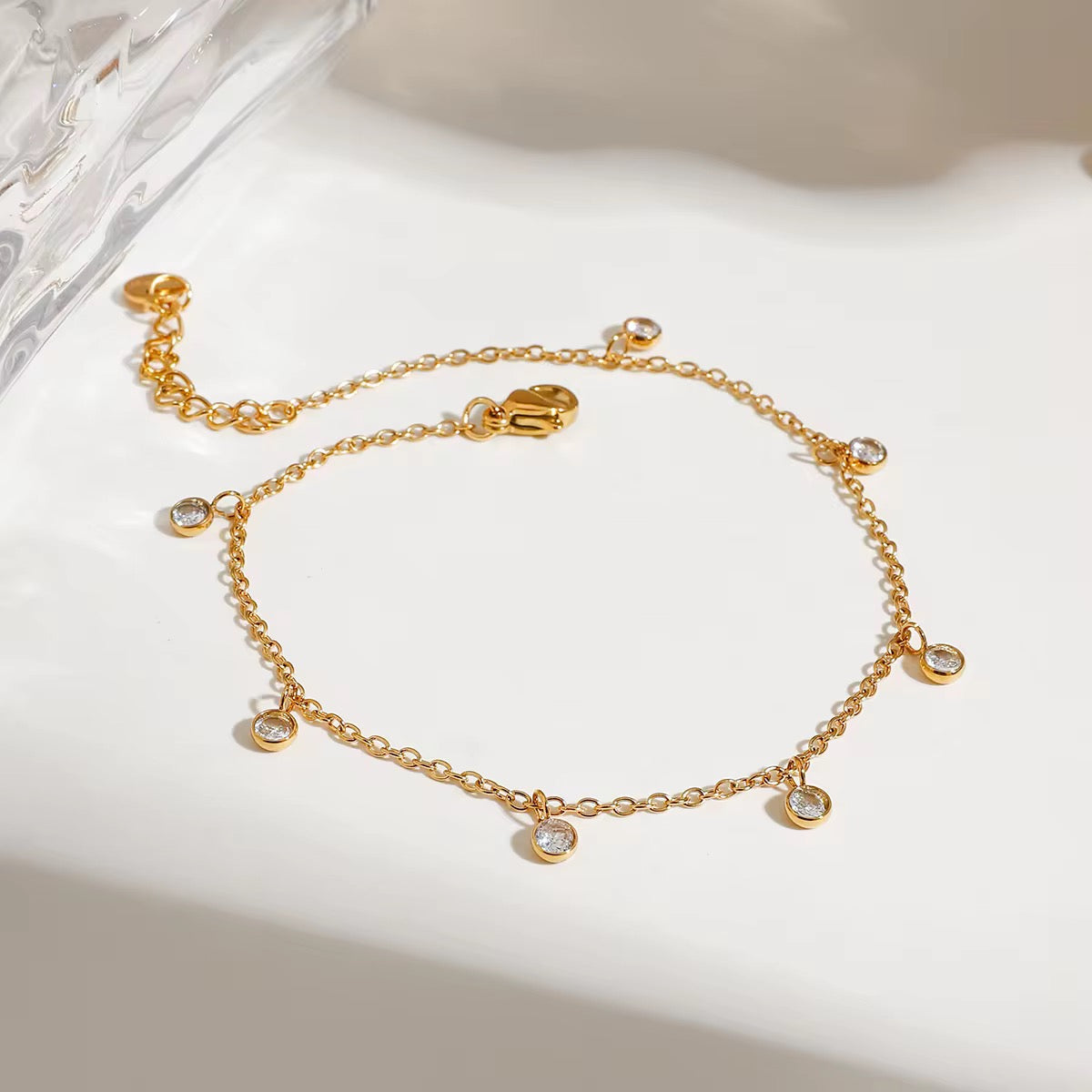 Dainty Diamonds Anklet