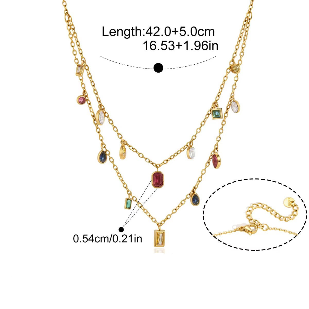 Layered Gemstone Necklace