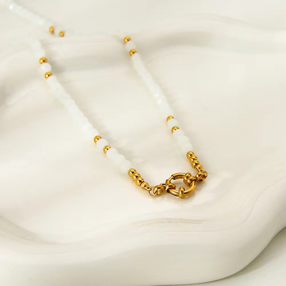 White Bead MYO Chain