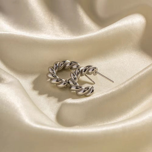Silver Twist Earrings