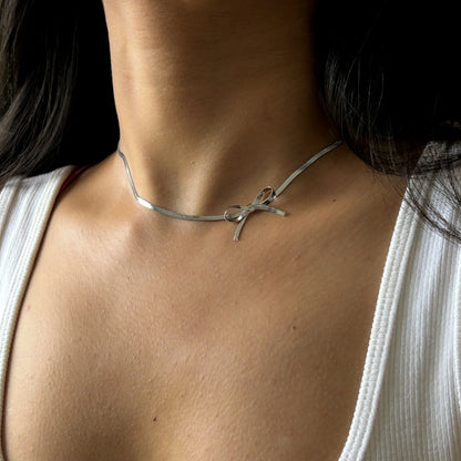 Sleek Bow Choker