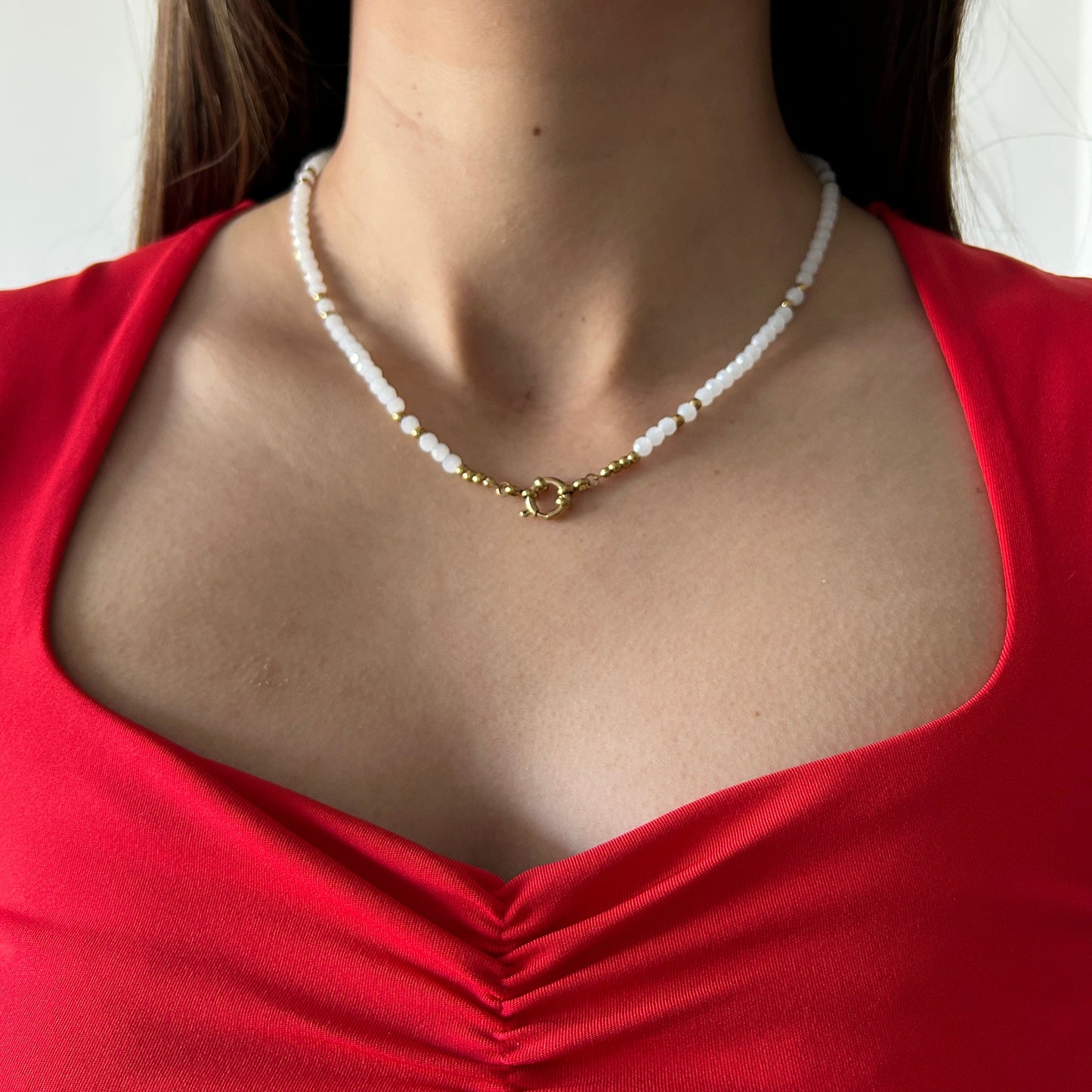 White Bead MYO Chain