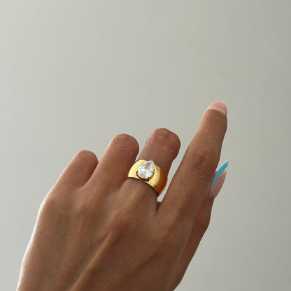 Chunky Pear Ring