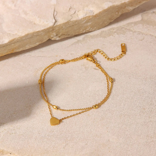 Heart Layer Anklet