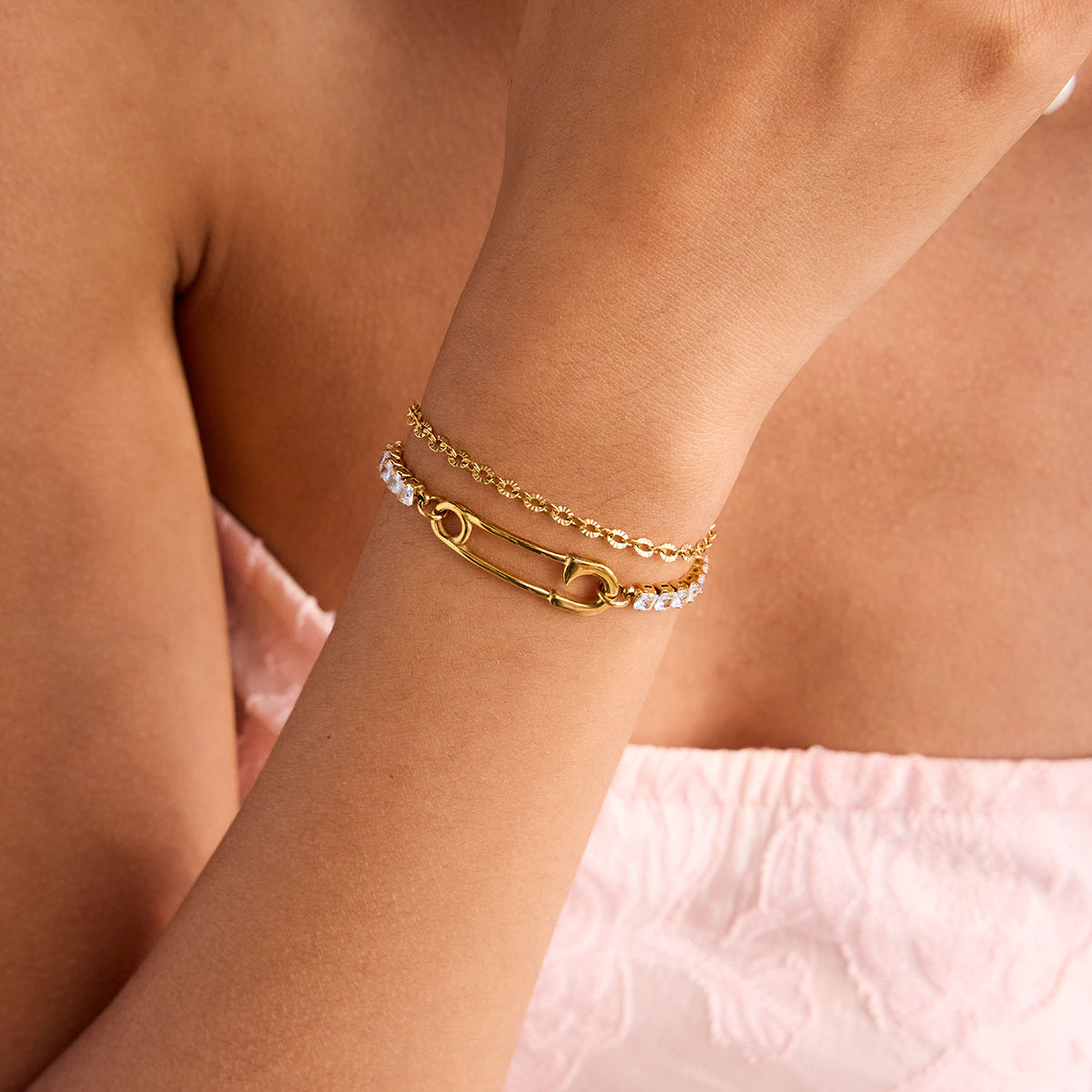 Pin Layered Bracelet
