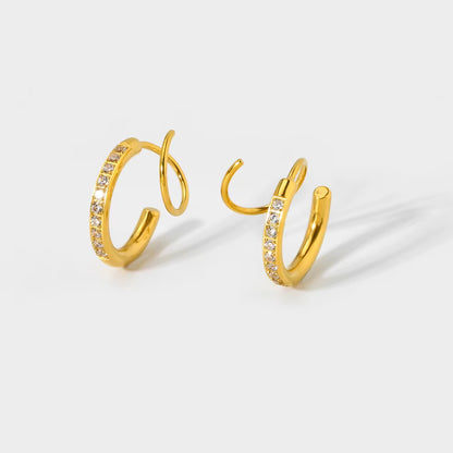CZ Spiral Earrings