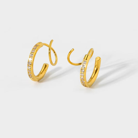CZ Spiral Earrings