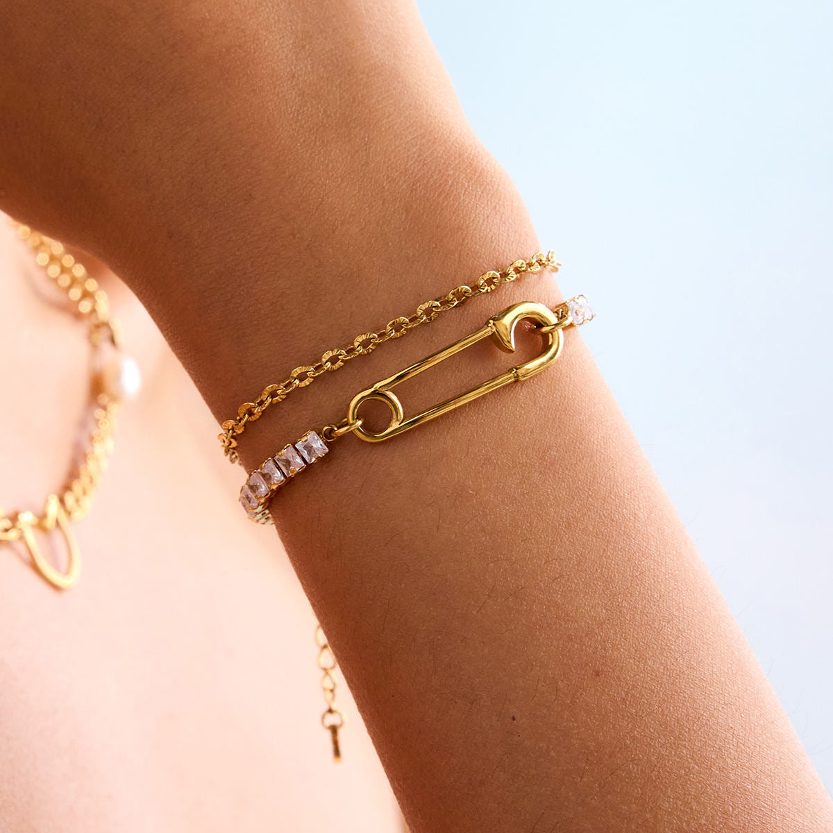 Pin Layered Bracelet