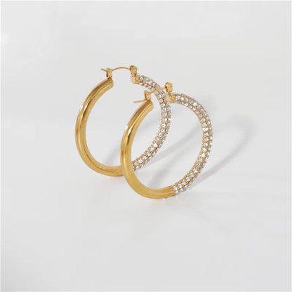 Half Zircon Hoops